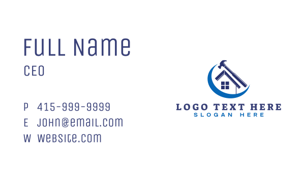 House Angle Ruler Hammer Business Card Design Image Preview