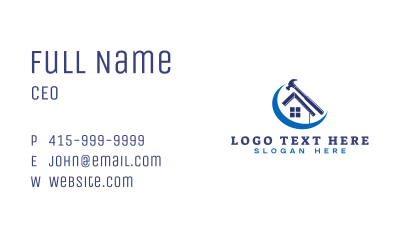 House Angle Ruler Hammer Business Card Image Preview