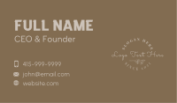 Cursive Feminine Wordmark Business Card Design