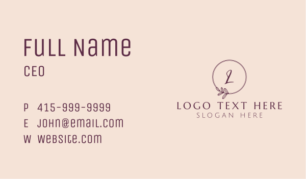 Glamorous Feminine Letter  Business Card Design Image Preview