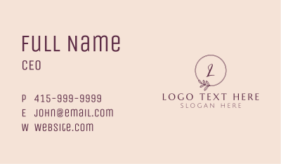 Glamorous Feminine Letter  Business Card Image Preview