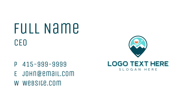 Mountain Location Pin Business Card Design Image Preview