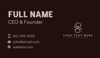 Decorative Vine Luxury Letter S Business Card Image Preview