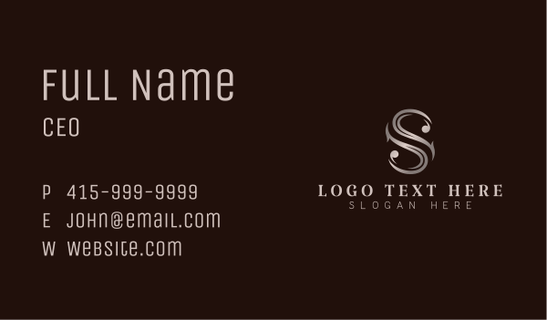 Decorative Vine Luxury Letter S Business Card Design Image Preview