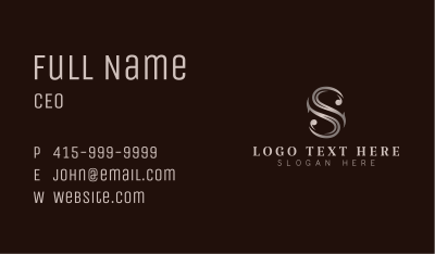 Decorative Vine Luxury Letter S Business Card Image Preview