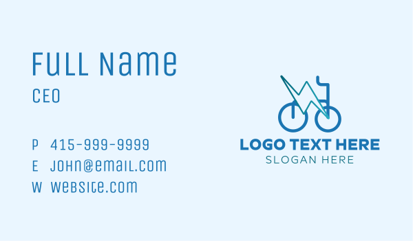 Blue Electric Bike Business Card Design Image Preview