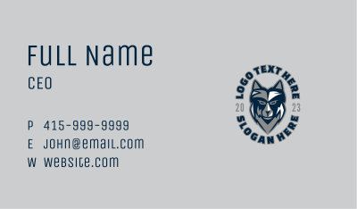 Animal Wolf Mascot Business Card Image Preview