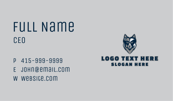 Animal Wolf Mascot Business Card Design Image Preview
