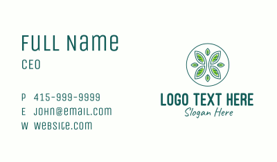 Green Eco Organic Circle  Business Card