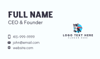 Cape Superhero Dog Business Card Image Preview