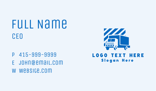 Delivery Truck Transportation Business Card Design Image Preview