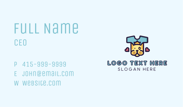 Dog Apparel Clothing Business Card Design Image Preview
