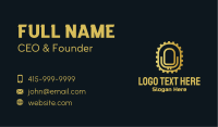 Golden Microphone Podcast Business Card Design