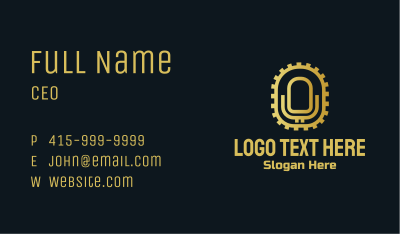 Golden Microphone Podcast Business Card Image Preview