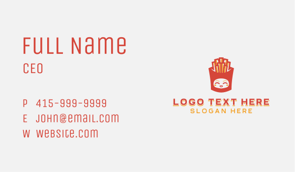 Fries Snack Diner Business Card Design Image Preview