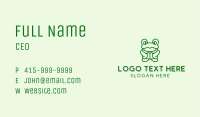 Green Frog Cartoon Business Card Image Preview