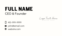 Generic Handwritten Cursive  Business Card Image Preview