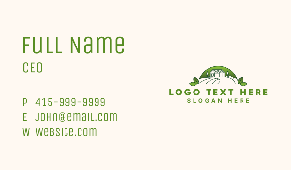 Homestead Farm House Business Card Design Image Preview