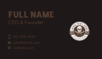 Skull Combat Knife Business Card Design