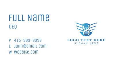 Modern DNA Strand Wings Business Card Image Preview