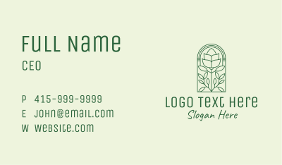 Minimalist Rose Window  Business Card Image Preview