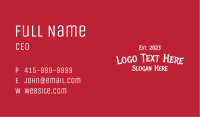 Scary Halloween Wordmark Business Card Image Preview