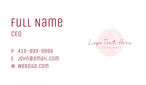 Beauty Watercolor Boutique Business Card Design Image Preview