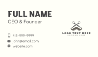 Mustache Barber Scissors Business Card Design