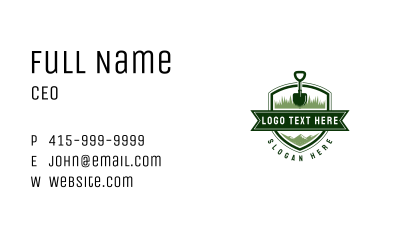 Shovel Landscaping Lawn Business Card Image Preview