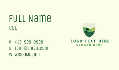 Sports Golf Club Shield Business Card Image Preview