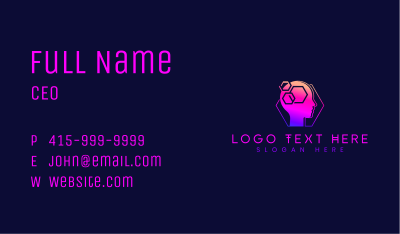 Cyber Artificial Intelligence Business Card Image Preview