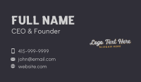 Modern Script Shadow Wordmark Business Card Design