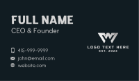Gray Letter W & N Business Card Image Preview