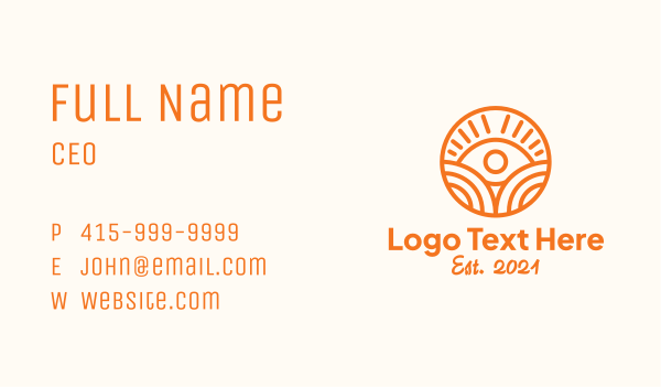 Eye Sun Valley Business Card Design Image Preview