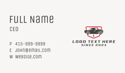 Fast Pickup Truck Business Card Image Preview