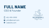 Origami Swan Line Art Business Card Image Preview