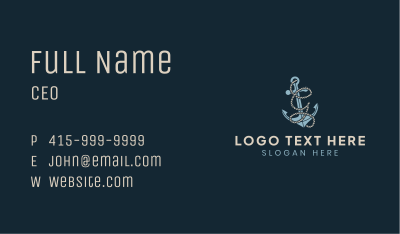 Anchor Rope Letter G Business Card Image Preview