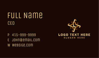 Premium Fold Star Business Card Image Preview