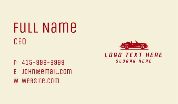 Fast Car Automobile Business Card Design Image Preview