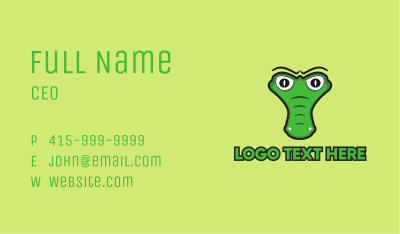 Crocodile Head Business Card Image Preview