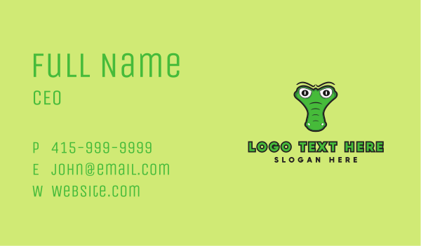 Crocodile Head Business Card Design Image Preview