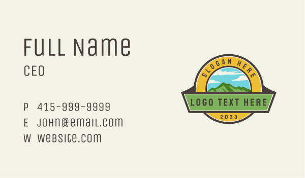 Mountain Peak View Business Card Design Image Preview
