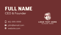 Male Waiter Cartoon Business Card Design