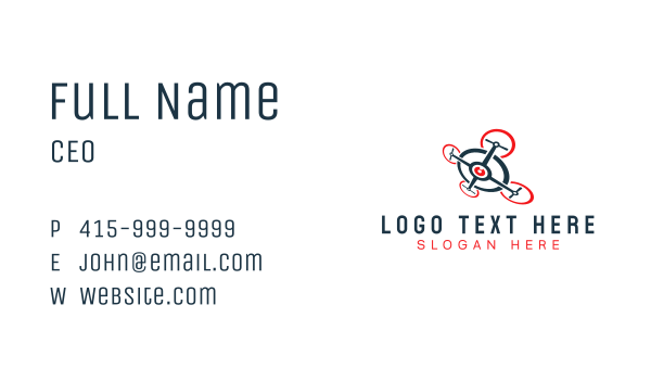 Drone Videographer Camera Business Card Design Image Preview