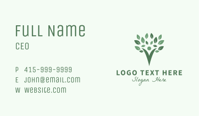 Human Healthy Tree Lifestyle Business Card Image Preview