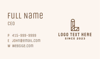 Farm Mill Letter L  Business Card Image Preview