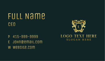 Royalty Ornamental Crest  Business Card Image Preview