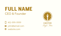 Gold Torch Badge Business Card Design