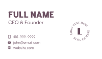 Fashion Bold Lettermark Business Card Design