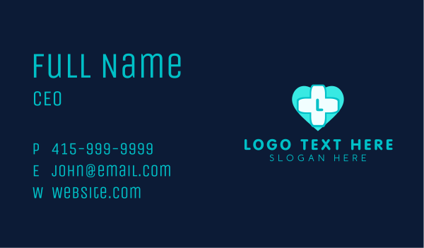 Mint Health Cross Lettermark Business Card Design Image Preview